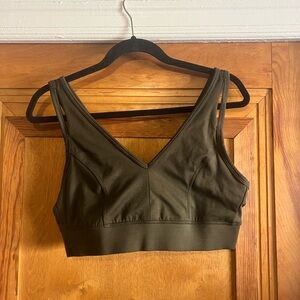 TARGET ALL IN MOTION Olive Green V-Neck Sports Bra